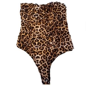 Rue 21 leopard print mesh sexy bodysuit Large